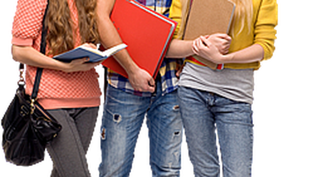 jovens estudantes