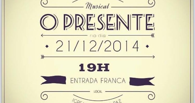 Igreja Bíblica da Paz apresentará o musical de Natal "O Presente"