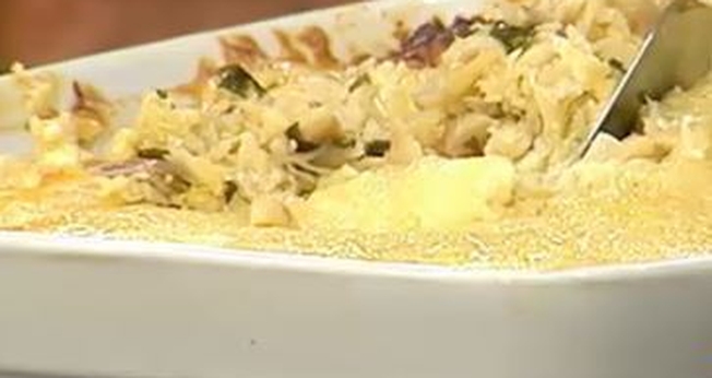 Bacalhau ao creme de alho poró