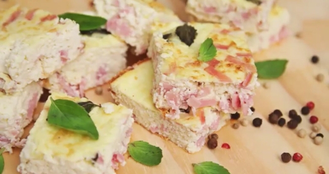 Torta de ricota com presunto