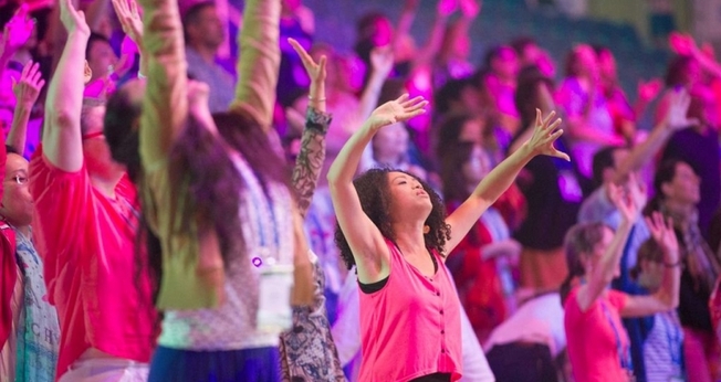 Evangélicos no festival da Festa dos Tabernáculos em Jerusalém. (Foto: ICEJ)