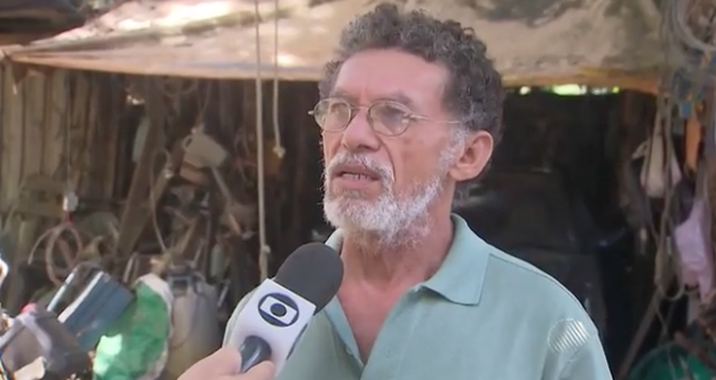 José Ivanildo Cabral educa a filha de seis anos a acreditar na ausência de divindades. (Foto: Reprodução/TV Bahia)