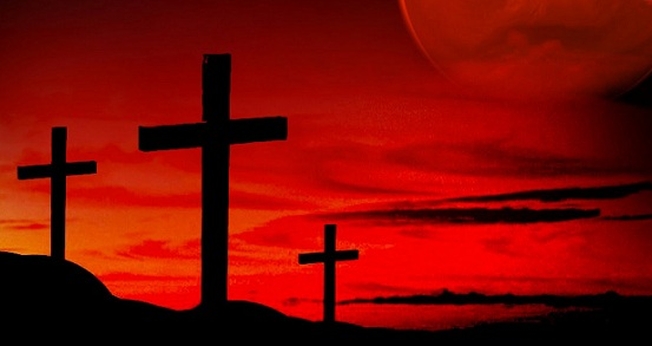 Representação do calvário. (Imagem: Ágape)