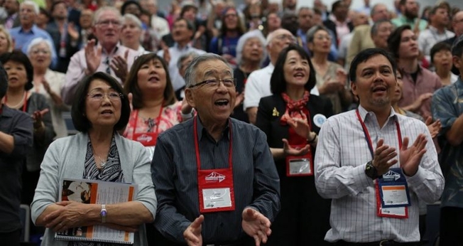 Membros de igrejas metodistas dos EUA participam de Conferência Anual, em Oregon. (Foto: Facebook)