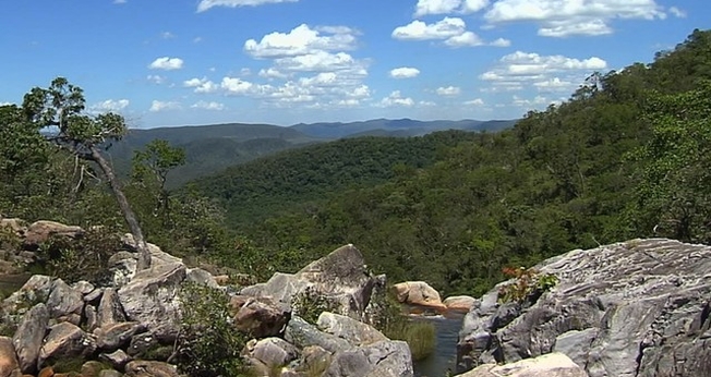 Parque Nacional da Chapada dos Veadeiros, em Goiás. (Foto: Reprodução/TV Anhanguera)