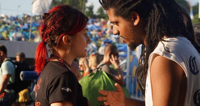 Moah Buffalo pregou para milhares de jovens que fizeram parte do Woodstock Festival. (Foto: Reprodução/Facebook)