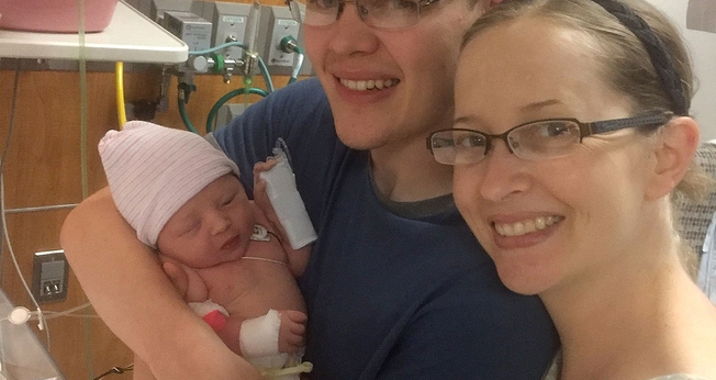 A pequena Adrielle nasceu saudável após a tempestade que afetou o Texas. (Foto: Gregory Smith)