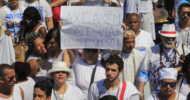 Representantes de matriz africana pedem fim da intolerância religiosa. (Foto: Maíra Coelho/Agência O Dia)
