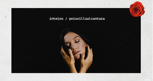 Priscilla Alcantara divulga o single "Inteiro". (Foto: Reprodução/YouTube).