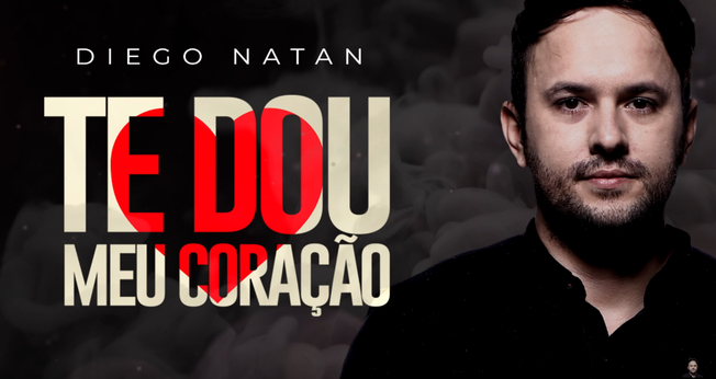 Diego Natan presenteou sua esposa, com o single "Te Dou Meu Coração". (Foto: Reprodução).