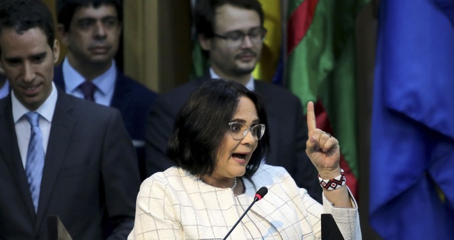 Solenidade de apresentação da ministra da Mulher, Família e Direitos Humanos, Damares Alves. (Foto: Wilson Dias/Agência Brasil)