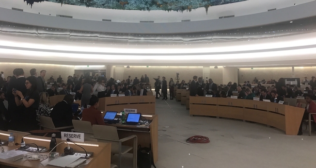No Conselho de Direitos Humanos da ONU, em Genebra, o governo brasileiro abandonou tradicional apoio aos palestinos. (Foto: Jamil Chade)