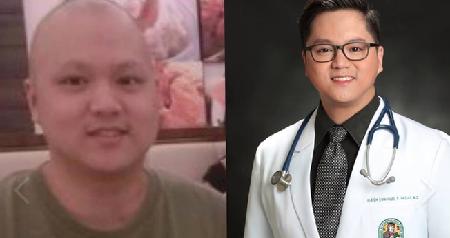 O filipino Albien Emmanuel Gacias venceu um câncer de pulmão e se formou em medicina. (Foto: Reprodução)
