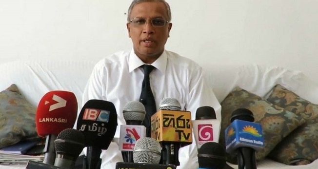 M. Abraham Sumanthiran deu uma poderosa declaração de fé em rede nacional para a imprensa do Sri Lanka. (Foto: Reprodução)