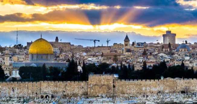 Por do Sol em Jerusalém. (Foto: Shutterstock)