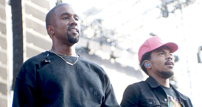 Kanye West (esquerda) e Chance The Rapper (direita). (Foto: Getty Images)