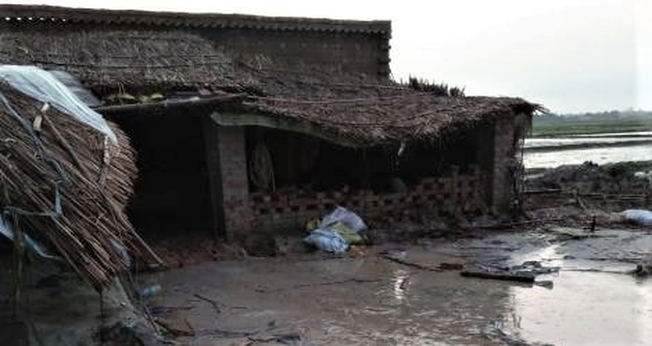 A casa de oração na vila de Dasmorra foi destruída após diversos ataques de radicais hindus. (Foto: CSW)