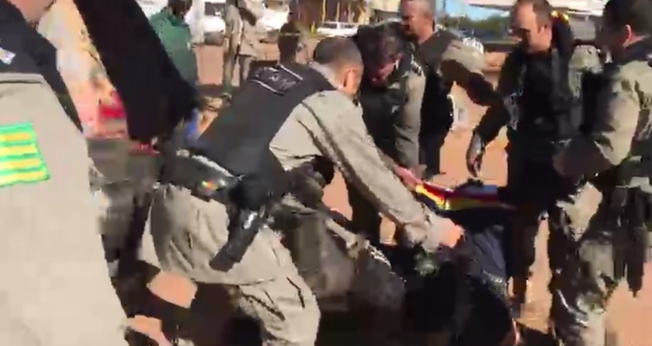 Lázaro é preso em Goiás. (Foto: Henrique Ramos/TV Anhanguera)