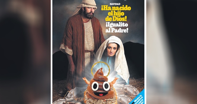 Capa desrespeita a fé cristã. (Foto: Twitter/RevistaMongolia)