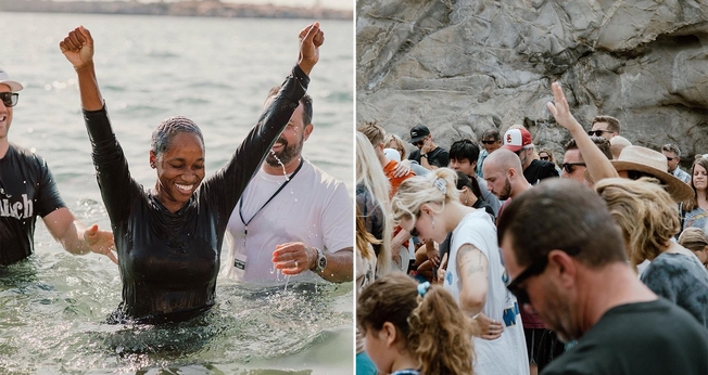 Muitas vidas foram marcadas pela presença de Deus. (Foto: Reprodução/Instagram/Baptize SoCal)