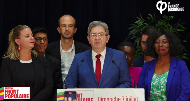 Jean-Luc Mélenchon, líder do partido A França Insubmissa (LFI). (Captura de tela/YouTube/ Jean-Luc Mélenchon)