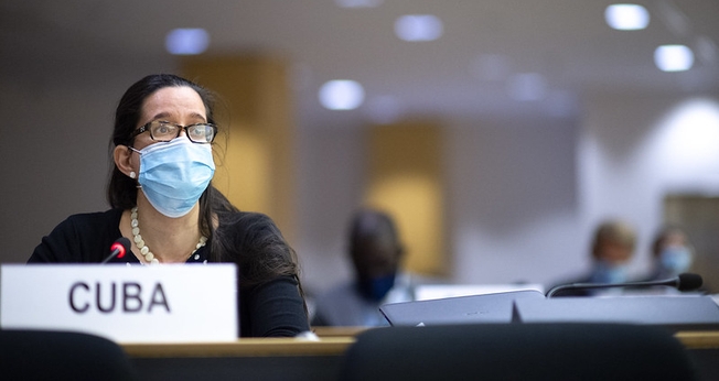 Representante de Cuba na 44ª sessão do Conselho de Direitos Humanos da ONU em Genebra. (UN Photo/Violaine Martin)