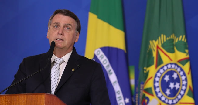 Presidente Jair Bolsonaro em cerimônia no Palácio do Planalto. (Foto: Clauber Cleber Caetano/PR)