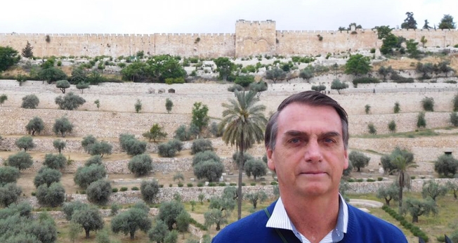 Jair Bolsonaro, eleito novo presidente do Brasil, durante viagem a Israel. (Foto: Reprodução)