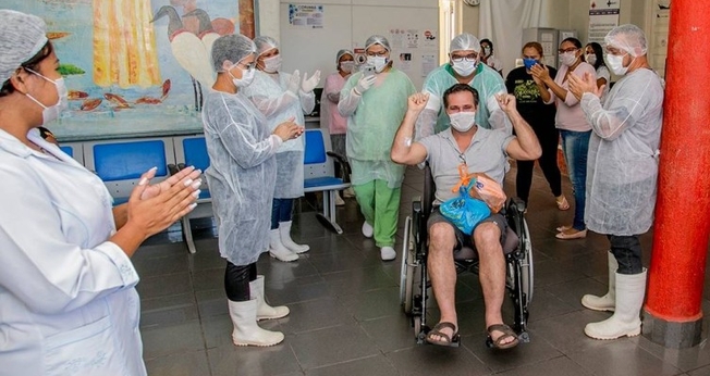 Aparecido José Brandão, de 48 anos, primeiro paciente a contrair o novo coronavírus (Covid-19) em Corumbá, recebeu alta da Santa Casa no começo de abril. (Foto: Renê Márcio Carneiro / PMC)