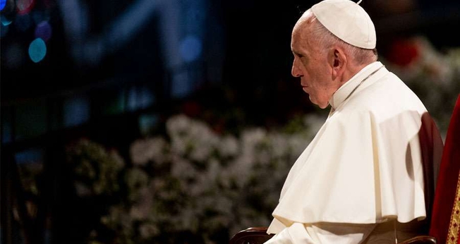 Papa Francisco na Via-Sacra em 2019. (Foto: Daniel Ibáñez/ACI Prensa)