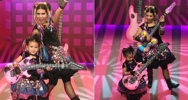 O novo disco contou com a participação especial da filha mais nova da cantora, Maria Catherine, de três anos