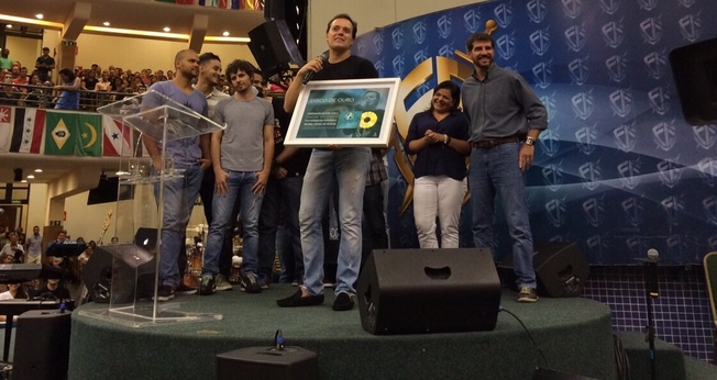 As premiações foram entregues durante o Culto Fé, na Igreja Batista da Lagoinha