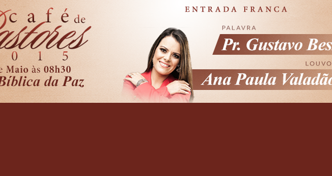 Nesta edição, o encontro terá como preletor o Pr. Gustavo Bessa (Igreja Batista da Lagoinha) e o momento de louvor ficará por conta de Ana Paula Valadão