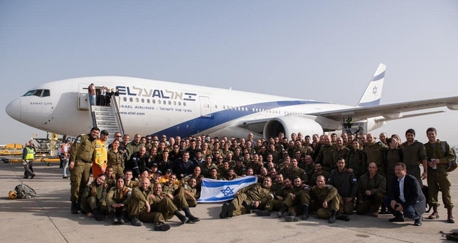 Comitiva do IDF está no Brasil com 136 integrantes para cooperar com o resgate a vítimas em Brumadinho. (Foto: Twitter/IDF).