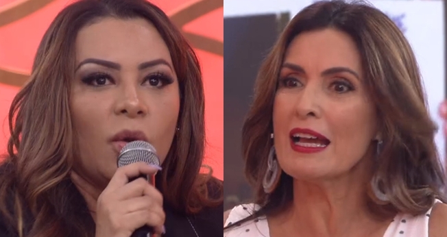 Márcia Fellipe (à esquerda) sugeriu leitura bíblica nas escolas, ao participar do programa Encontro, com Fátima Bernardes. (Imagem: Reprodução)