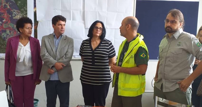 Ministra da Mulher, Damares Alves, visita Prefeitura de Brumadinho. (Foto: Divulgação/Prefeitura Municipal de Brumadinho)