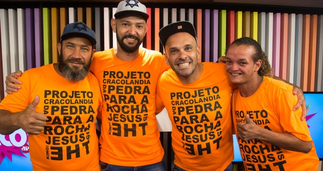 Betão, Ricardo Araújo, Pastor Rica e Bruno dos Santos foram os convidados do Pânico. (Foto: Jovem Pan)