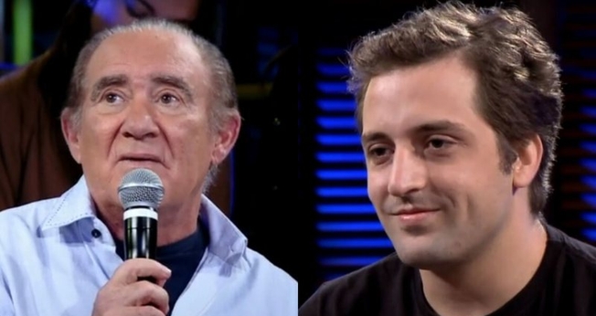 Os humoristas Renato Aragão e Gregório Duvivier. (Foto: Reprodução/YouTube)