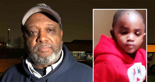 Keith Rollins e Ethan Adeyemi, de 2 anos, que estava desaparecido. (Foto: Reprodução/God TV)
