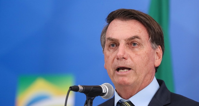 Presidente Jair Bolsonaro durante declaração à imprensa. (Foto: Isac Nóbrega/PR)