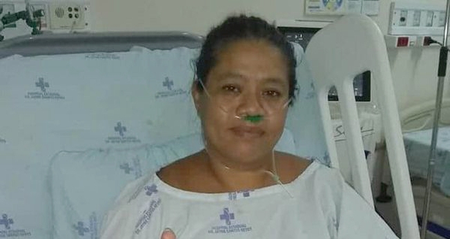 No hospital, a técnica de enfermagem Djenane orou para não precisar ficar intubada. (Foto: Arquivo Pessoal)