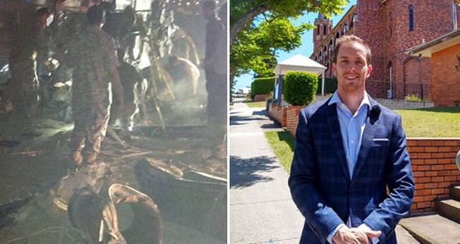 O soldado australiano Dillon Beatson era ateu até o momento da queda do helicóptero. (Foto: Arquivo pessoal)
