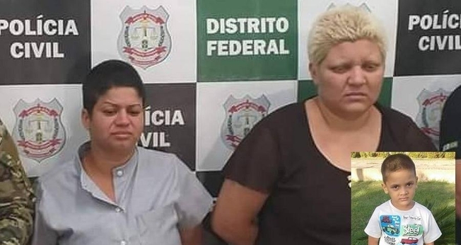 A mãe de Rhuan Maycon (à esq.) foi condenada junto com a companheira dela (à dir.) por matar e esquartejar o menino. (Foto: Divulgação/Polícia Civil e Reprodução/Facebook)