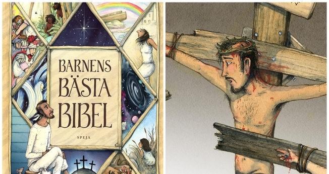 Capa e ilustração da Best Children Bible. (Foto: Marcus-Gunnar Pettersson / Instagram) 
