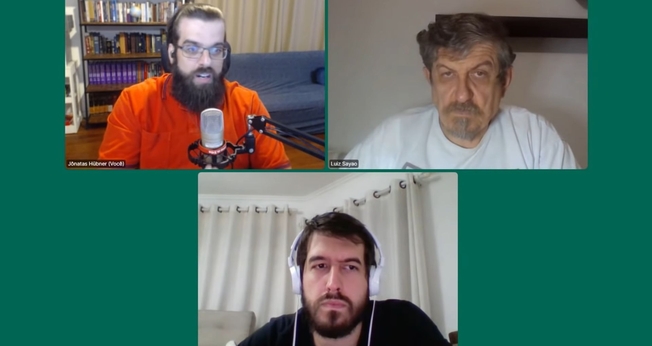 Jônatas Hübner, Luiz Sayão e Israel Sayão. (Foto: Reprodução/YouTube)