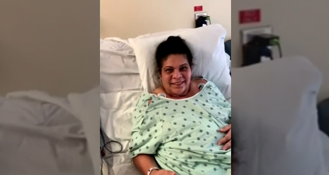 Isabel Pupo, de 55 anos, se recuperou de um quadro grave de Covid-19. (Foto: Reprodução/CBS Miami)