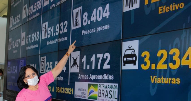 Ministra Damares Alves comemora números da Operação Resguardo. (Foto: Reprodução/Twitter)