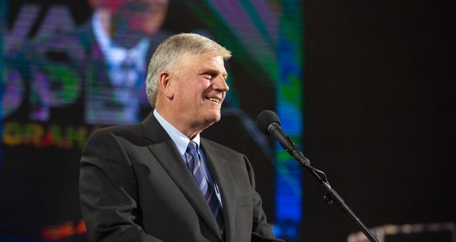 Franklin Graham promoveu o Festival da Esperança de Lancashire na Inglaterra, em 2018. (Foto: Associação Evangelística Billy Graham)