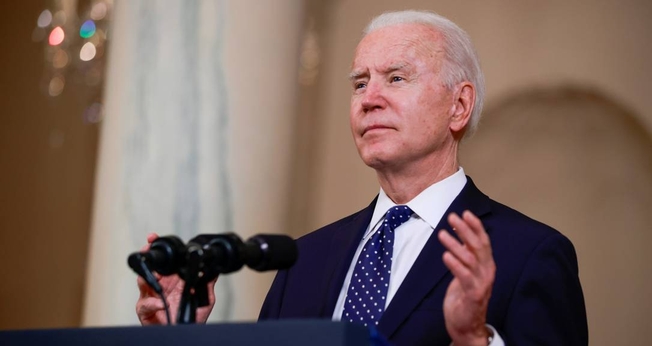 Presidente dos Estados Unidos, Joe Biden, durante discurso na Casa Branca. (Foto: Tom Brenner/Reuters)