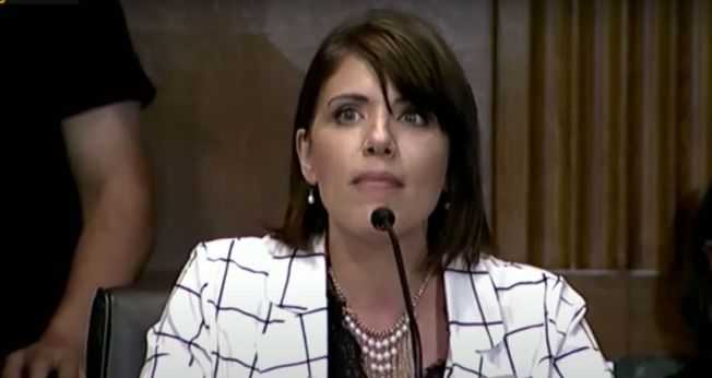 Melissa Ohden, sobrevivente de um aborto, vai ao Congresso protestar contra a Lei de Proteção à Saúde da Mulher. (Foto: Reprodução/YouTube)